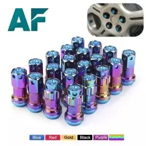 새로운 R40 스타일 44mm 휠 너트 M12x1.5/1.25 레이싱 러그 20개 2세트 키 자동차 부품
