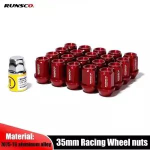 레이싱 휠 러그 너트 튜닝 자동차 범용 단조 7075-T6 알루미늄 길이 35mm HEX M12x1.5 M12x1.25