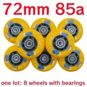 롤러 휠 인라인 스케이트 76mm 83a 블루 8 바퀴/로트