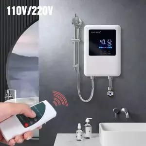 리모컨 있는 순간 온수기 LCD 온도 디스플레이 욕실 주방 벽걸이 전기 110V 220V