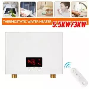 5500W/3000W 순간 온수기 욕실 온수 샤워 및 가정용 주방 난방용 벽걸이형 전기 220V