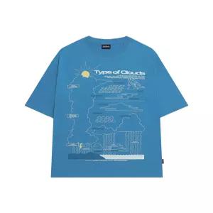 오드스튜디오 타입 오브 클라우드 그래픽 오버핏 티셔츠 - VINTAGE BLUE 18163769