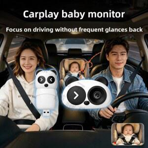 무선 CarPlay 안드로이드 오토 베이비 카메라 어댑터 후방카메라 차량용 유아/반려동물 모니터링 유선 무선 변환 박스 플러그 앤 플레이