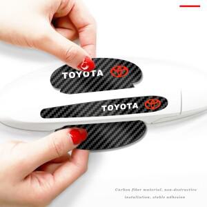 Toyota Corolla Camry RAV4 Hilux CHR Avensis 자동 핸들 보울 안티 스크래치 필름 데칼 용 3D 탄소 섬유