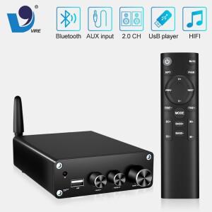 VIRE Hifi 스테레오 오디오 전력 증폭기 2*100W 듀얼 채널 TPA3116 Bluetooth 데스크탑 홈 디지털 극장 수