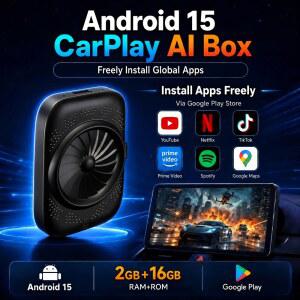2026 신형 CarPlay 스마트 AI 박스 안드로이드 시스템 무선 CarPlay 안드로이드 오토 어댑터 넷플릭스 유튜브 스트리밍 비디오 앱 지원