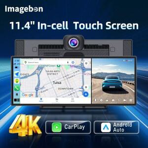 카플레이 네비게이션 carplay 11.4인치 이미지본 H70 K 4K 블랙박스 무선 CarPlay 안드로이드 오토 차량용 DVR AI 차량 디스플레이 분할 화면 멀티태스킹 스마트 모니터