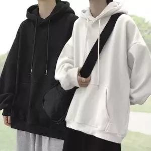 남녀 간절기 후드 무지 오버핏 모자 긴팔티 티셔츠 데일리 얇은