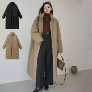 따뜻한점퍼 여성 롱점퍼 캐주얼패딩 한겨울 패션점퍼 무지패딩 재킷형 오버핏 패딩점퍼 스타일리시 롱패딩