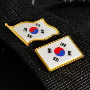 태극기와펜 한국 미니 외국인선물 굿즈 기념품 브로치