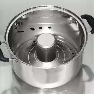 키친아트 인덕션겸용 3중바닥 빨래솥 32cm 거품발생기 들통 찜통 스텐들통 스텐빨래솥