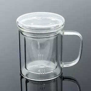 차향 내열 유리 찻잔 티머그 티컵 차우리기 350ml