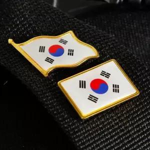 태극기와펜 한국 기념품 브로치 미니 굿즈 외국인선물
