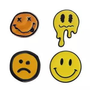 스마일 브로치 웃는 얼굴 핀 배지 가방 옷 모자 장식 파티 데일리 포인트 액세서리