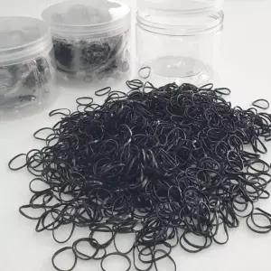 미니 머리 고무줄 밴드 미니머리끈 고무끈 여아 머리끈 검정 대용량