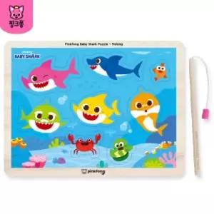 (튼튼)핑크퐁 아기상어 낚시퍼즐 (P361)유아 아이 그림 조카선물 소근육발달 교구 장난감 완구