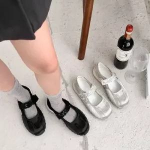 여성샌들 패션코디 키 높이 3cm굽 메리제인 슈즈 구두