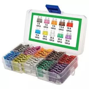 블레이드 타입 퓨즈 세트, 박스 포함 자동 키트, 10 가지 유형, 15A, 20A, 개