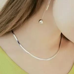 실버) 3mm 스네이크 체인 목걸이 기념일 기념품 10대 20대 30대 얇은 굵은 심플
