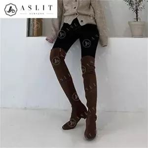 [셀러허브 패션][애슬릿] 스웨이드 여성 오버 니 삭스 롱 부츠 힐 3cm (7729478A)