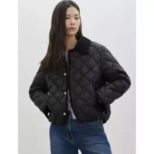 코듀로이 배색 퀼팅 경량 다운 C261PSG801