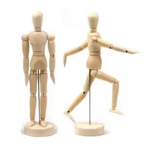 나무 원목 원목사람모형 목각인형 목각 구체관절 인형 사람모형 중20cm