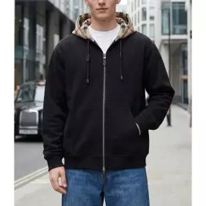 BURBERRY 26SS Check Hood CotTON Zip Hoodie 8060705 체크 후드 코튼 지퍼 후디 4158966