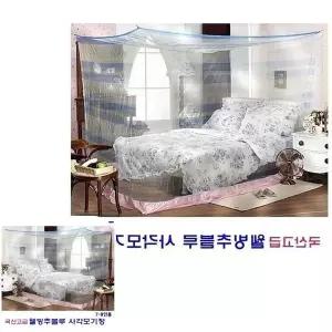 굿테라 국산 웰빙추블루 사각모기장 7-8인용 모기장치침대망