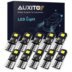 호환 AUXITO 10Pcs W5W T10 LED Canbus 오류 전구 없음 자동차 인테리어 조명 194 신호 램프 메르세데스-벤