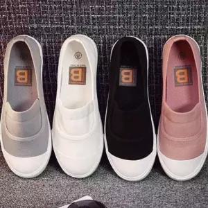 (스타일하우스)슬립온 단화 운동화 스니커즈 끈없는 여자 4color 배색
