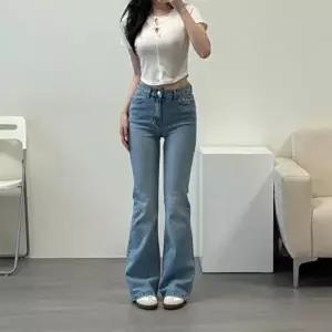 [신상오픈런]|KMP8B8B|여성 여름 데님 스판 슬림 부츠컷 연청 워싱 바지