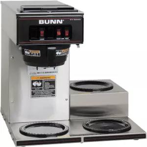 BUNN VP17-3 12컵 로우 프로파일 커피머신 상업용 메이커 하단 워머 3개 13300.0003 실버