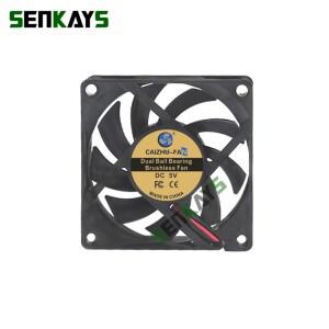 듀얼 볼 베어링 7015 70MM 70*70*15MM DC 5V 12V 24V 초박형 USB 냉각 팬 컴퓨터 CPU 노트북 2pi