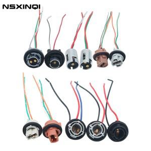 1X 자동차 LED 라이트 홀더 소켓   어댑터 배선 하네스 커넥터 S25 7528 1156 BA15S BAY15D 7440 T20
