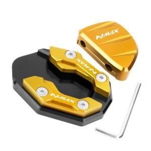 오토바이 액세서리 사이드 스탠드 YAMAHA NMAX155 N MAX 155 125 킥 플레이트 확장 지원 풋 패드베이스