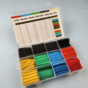 전선 열수축 튜브 세트 절연 케이블 수축 고무 530pcs K246