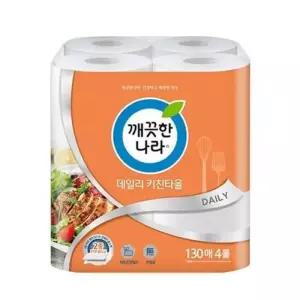깨끗한나라)데일리키친타올(130매X4롤)
