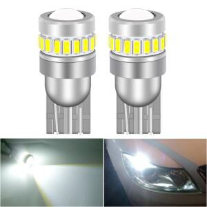 2PCS 캔버스 T10 W5W LED 194 168 전구 5W5 12V 1000LM 초고휘도 차량 실내 사이드 라이트 번호판 램프 화