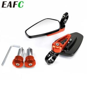 EAFC 범용 오토바이 22mm 바 엔드 사이드 백미러 2Pcs 알루미늄 7/8 자전거 핸들 후면보기