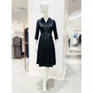 이월수량 케네스레이디 E358 브이 칼라넥 펄사 트위드 벨트 원피스 EVOPQI990 2800469