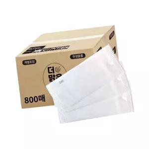 무지 업소용 물티슈 개별 포장 80T 800매