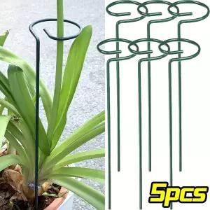 1/10pcs 정원 지원 스테이크 링 금속 단일 줄기 식물 관목 홀더 장미 꽃 야채 포도 나무 홈 원예 도구