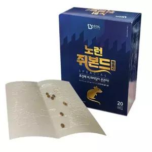 노런 쥐본드 가벼운 스페셜 20매 초강력 끈끈이쥐본드 쥐끈끈이 파리끈끈이