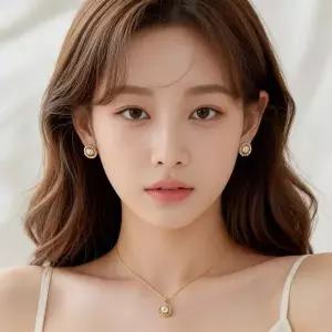 진주 목걸이 귀걸이 큐빅 기념일 선물 데이트룩 웨딩 촬영 파티 ...