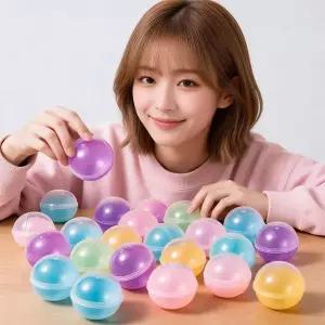 추첨 볼 뽑기 통 캡슐 반투명 빈 원형 케이스 미니멀 감성 디자인