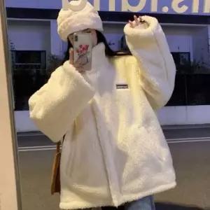 스터닝팩토리 캐주얼룩 우먼 화이트컬러 F W 룩 클래식 양털 재킷 상의자켓 스타일링사파리자켓
