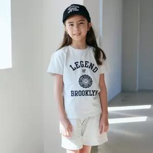 룰루모어 브루클린 오트밀 LU123 여름 상하복 2종세트 아동 어린이 주니어