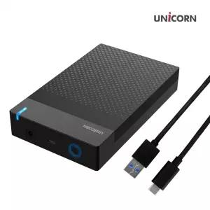 HDD-500V 조립 유니콘 USB3.1 A 유무선 원터치 C 슬라이드 to 외장하드케이스 3.5인치