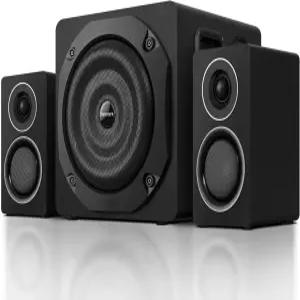 서브우퍼가 장착된 컴퓨터 스피커 데스크톱 PC용 2.1 게이밍 시스템 100W RMS 6.5인치 딥 베이스 블루투스