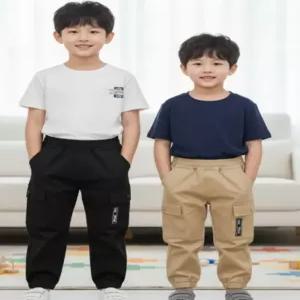리틀밥독 키즈 봄가을옷 스냅조거 바지 남여아 유아동 데일리 바람막이팬츠 B253MPT01